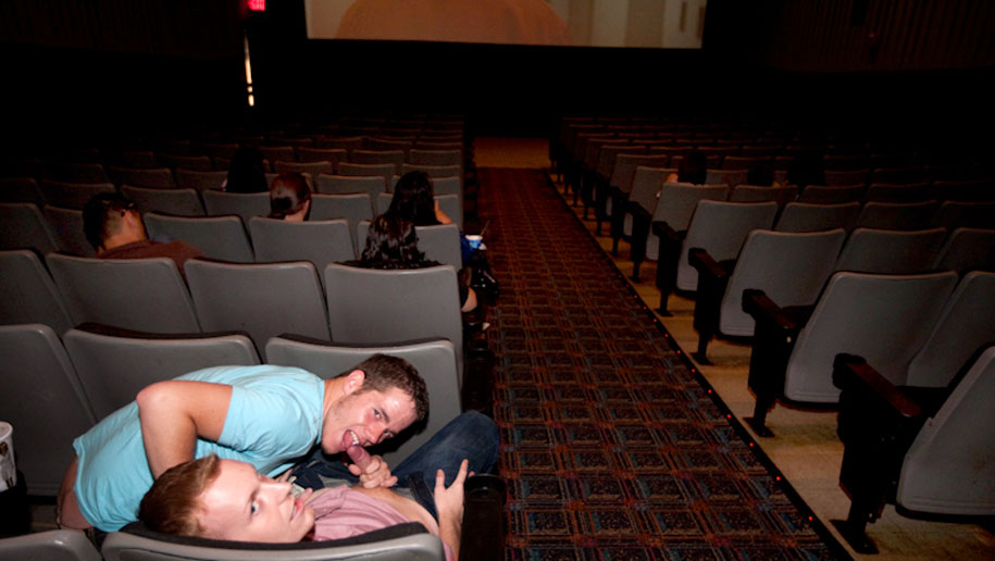 Fucking In The Theater outinpublic out in public places gay sex videos